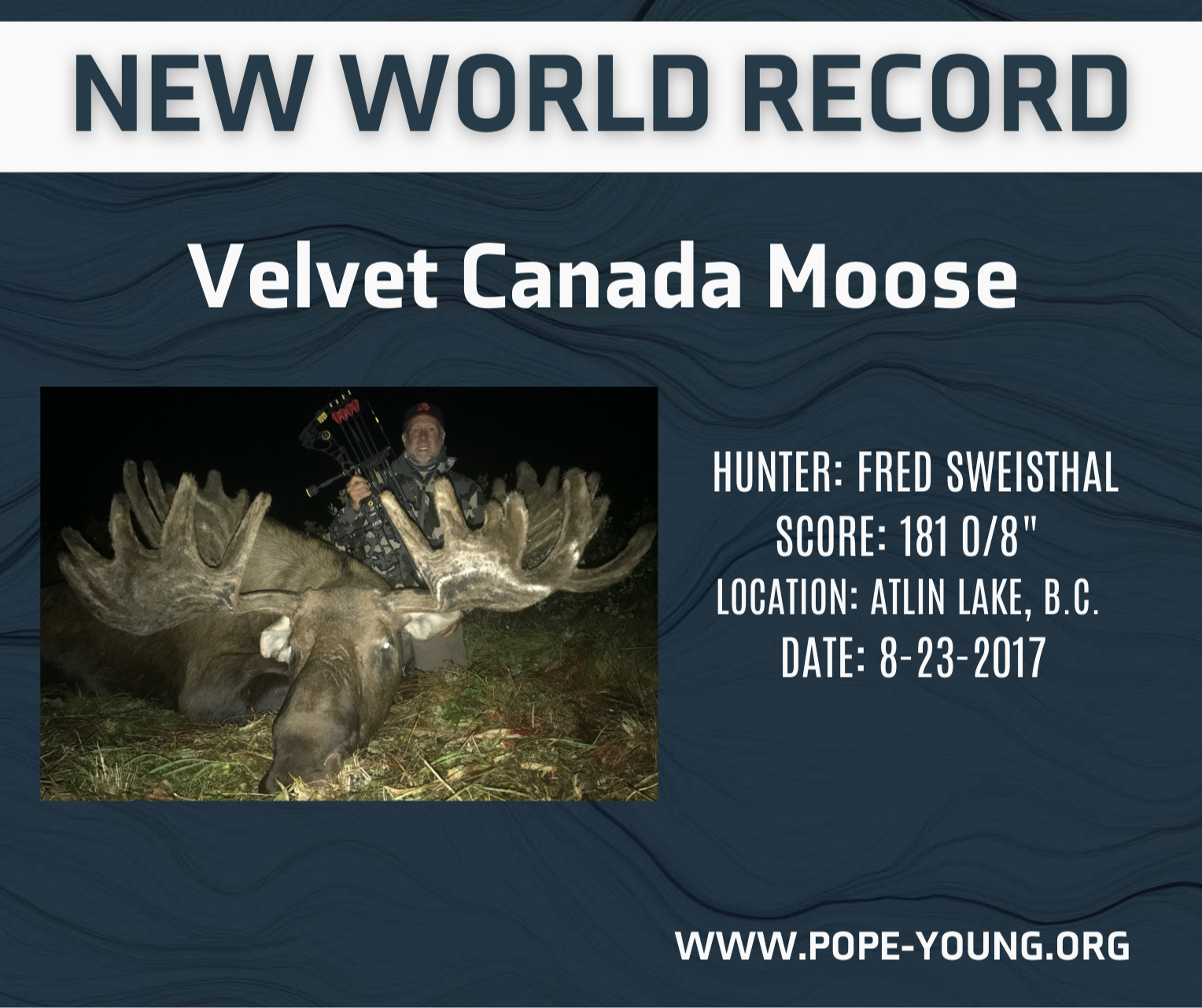 
Pope and Young Verifies New World Record Moose