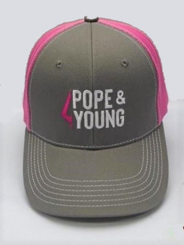 
Pope & Young Charcoal & Pink Cap