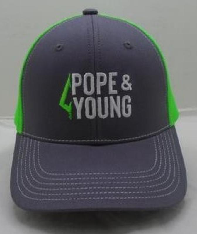 
Pope & Young Charcoal & Neon Green Cap